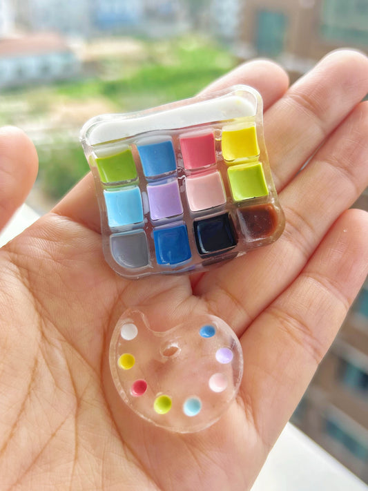 Handmade Silicone Mini pigment box and color palette Stress Relief Squishy Toy