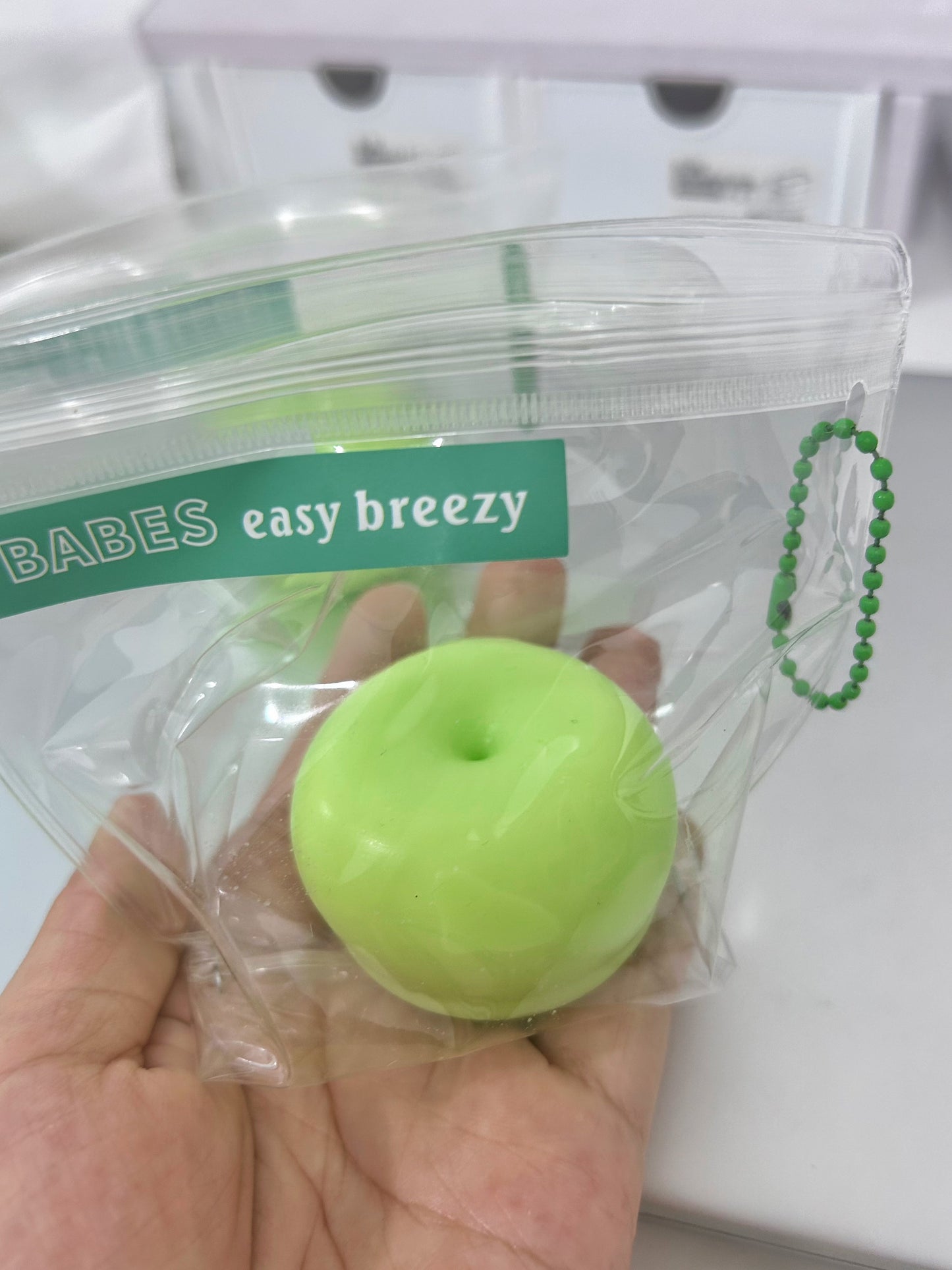 green apple Handmade Silicone  Stress Relief Squishy Toy